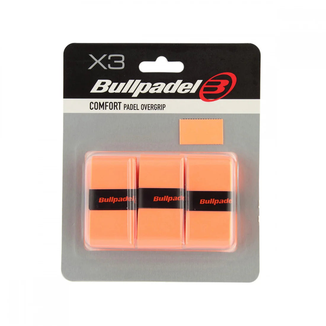 Bullpadel Overgrip Comfort Liso Naranja X3