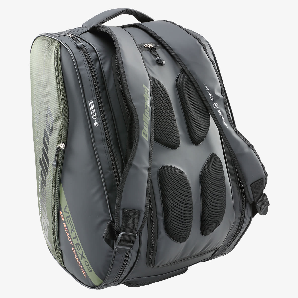 Bullpadel Paletero Vertex 03 Kaki/Negro