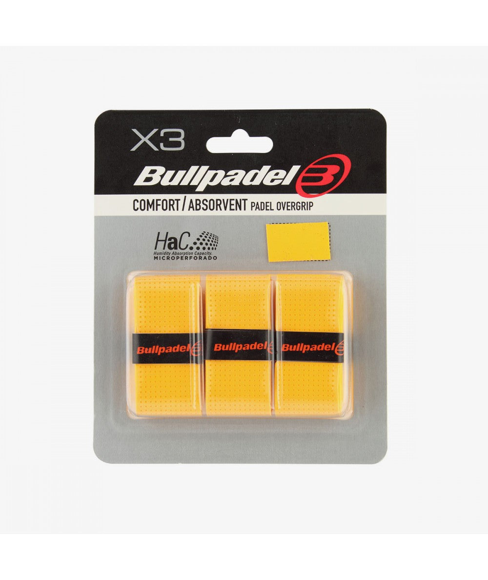 Bullpadel Overgrip Comfort Perforado Naranja X3