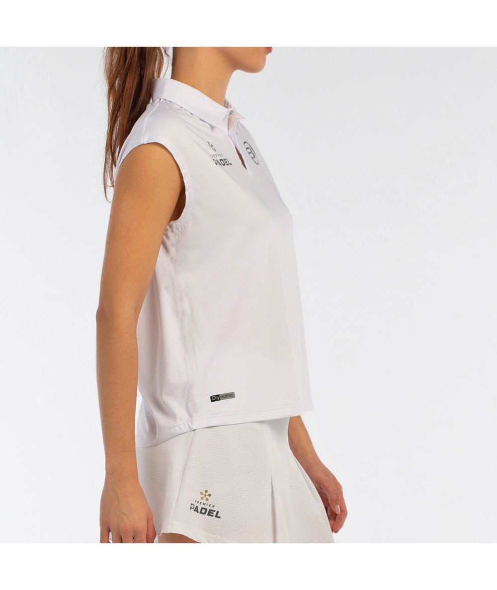 Bullpadel Blusa Polo Acido Blanco PREMIER