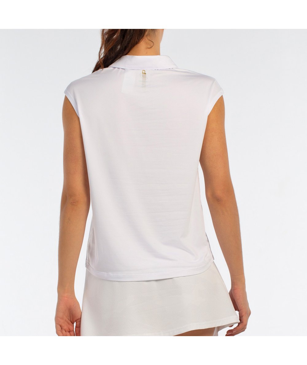 Bullpadel Blusa Polo Acido Blanco PREMIER