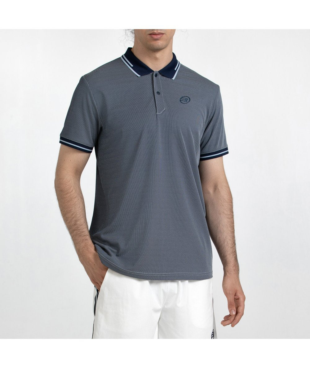 Bullpadel Camisa Polo Tenfe Azul Marino Bicolor