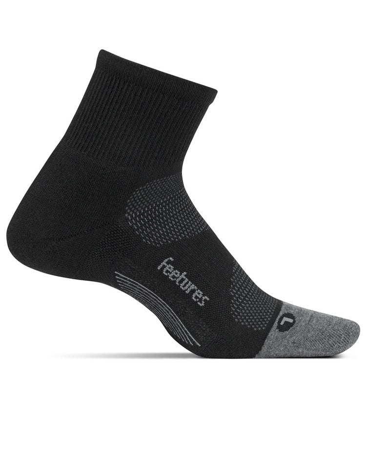 Feetures Calcetin Negro Elite Light Cushion Quarter