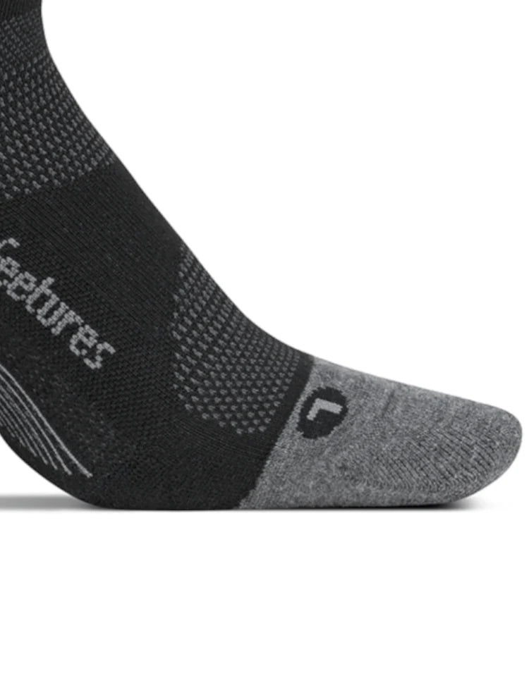 Feetures Calcetin Negro Elite Light Cushion Quarter