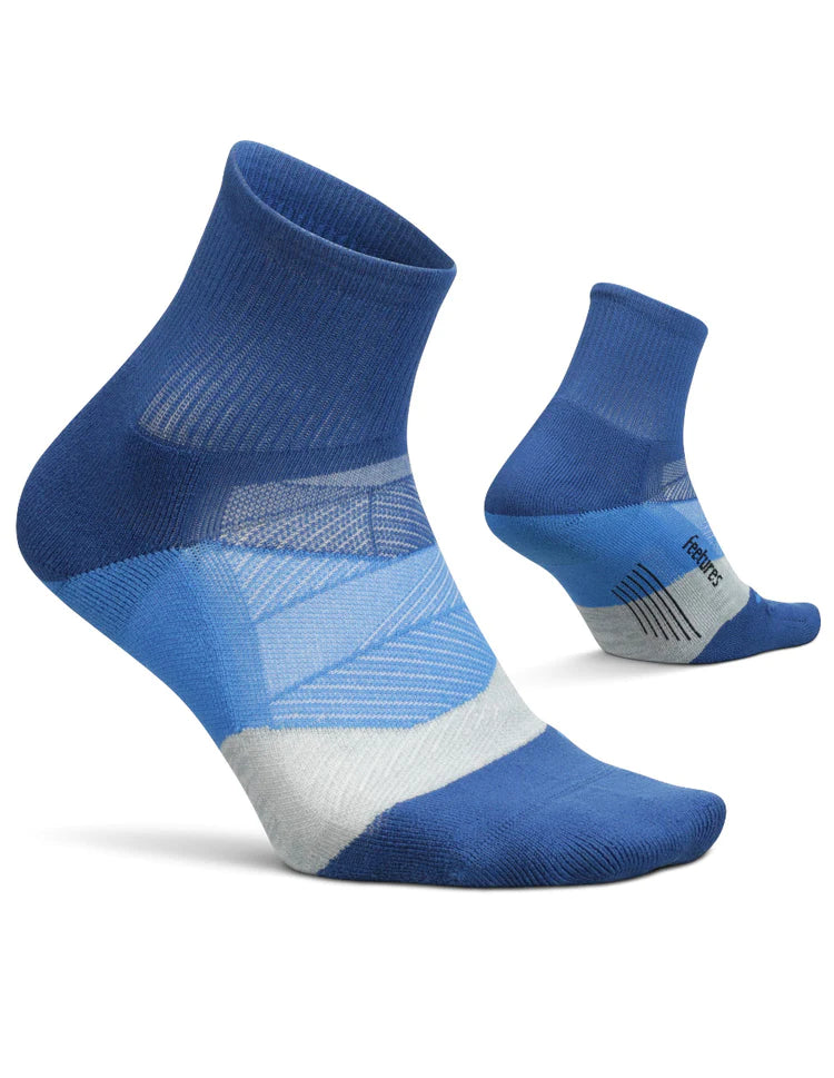 Feetures Calcetin Azul Elite Light Cushion Quarter
