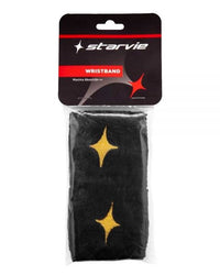 Muñequera Starvie Negra Estrella Dorada 2Pzs