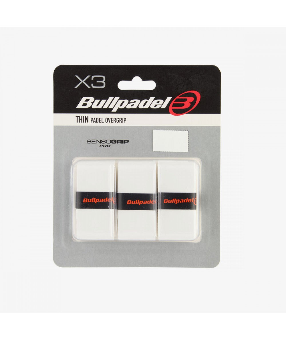 Bullpadel Overgrip SensoGrip Pro Liso Blanco X3
