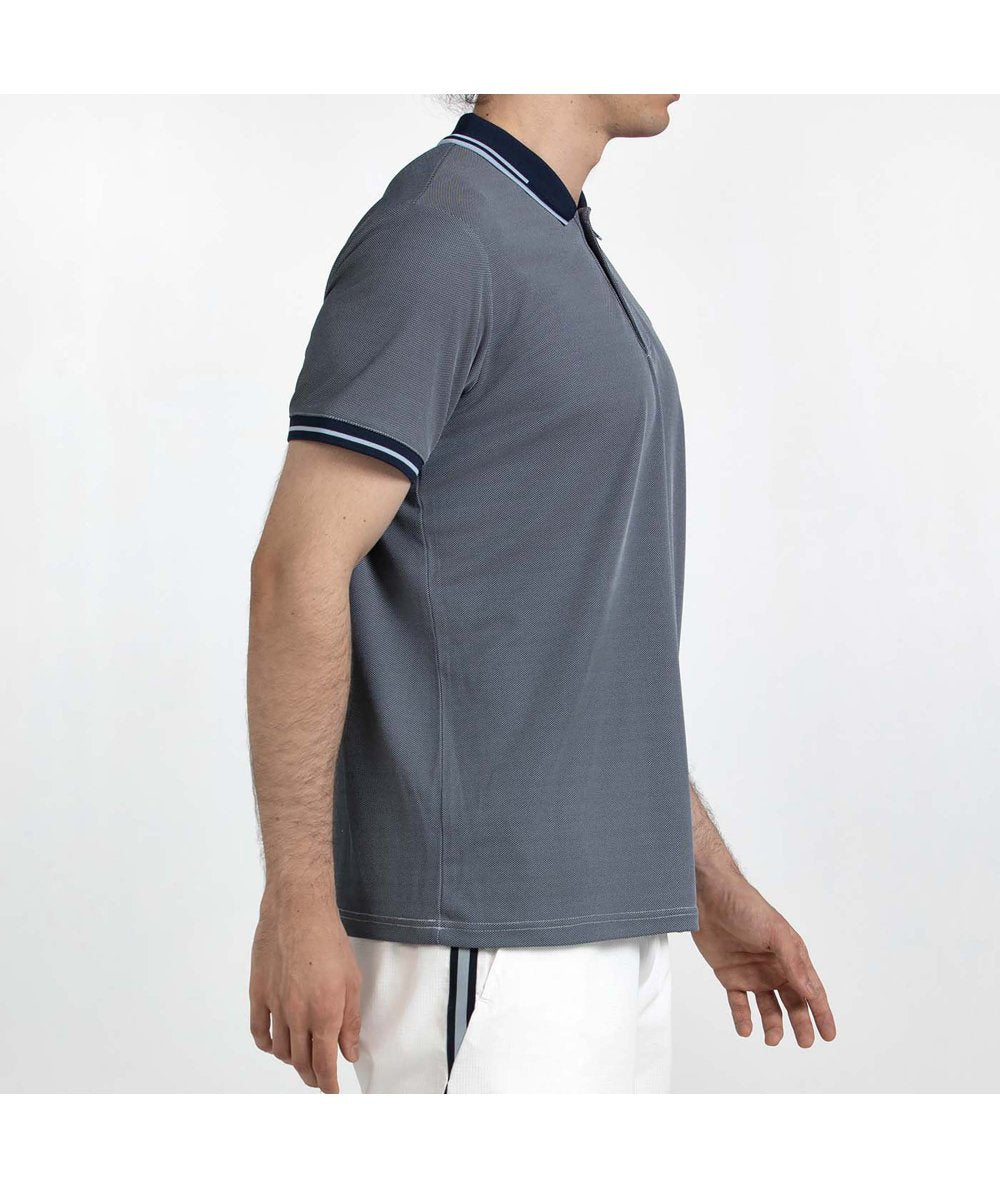 Bullpadel Camisa Polo Tenfe Azul Marino Bicolor
