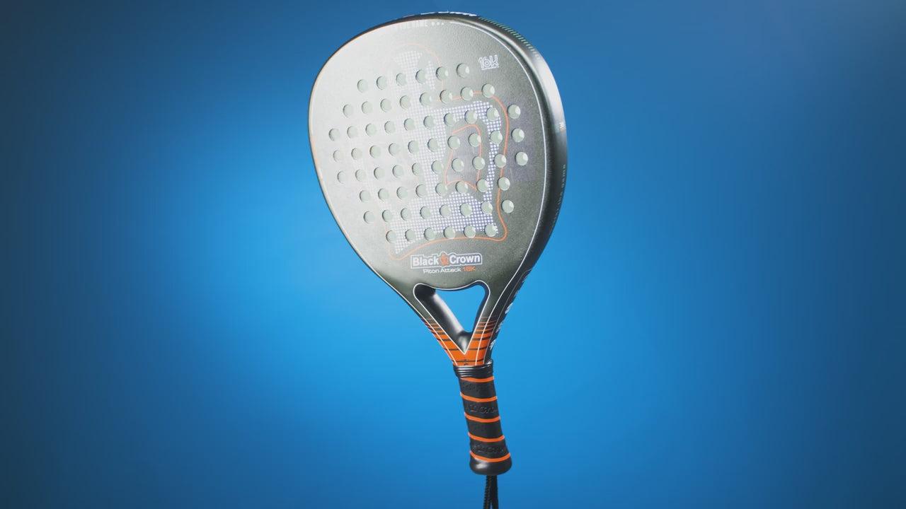 Pala De Padel Black Crown Piton Attack 16K