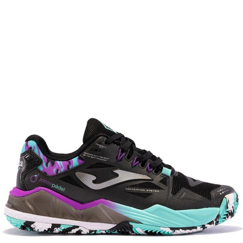 Joma Tenis Spin Lady 2401 Negro/Turqueza