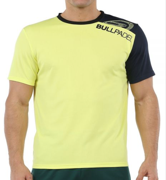Camisa de Padel Bullpadel Unut Amarillo Azufre Fluor - Bandeja.mx