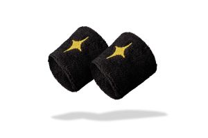 Muñequera Starvie Negra Estrella Dorada 2Pzs